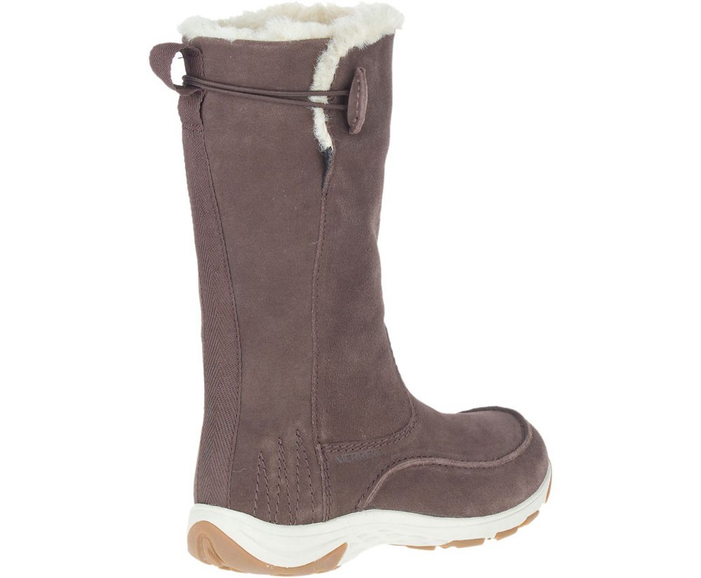 Merrell Boots Brown - Approach Sage Tall Polar Waterproof - Womens 70IVWLBGH